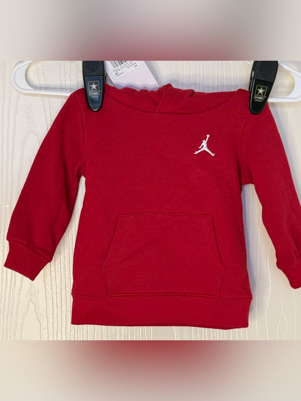 NWT Jordan Kids' MJ Essentials Pullover Hoodie Gym Red Jumpman Logo Fleece 12M